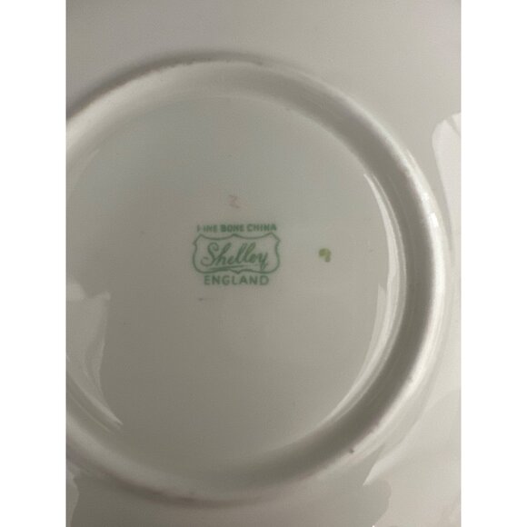 Shelley Bone China Floral Tea Cup & Saucer Set Vintage Deep Red Burgundy & Gold - Picture 8 of 8